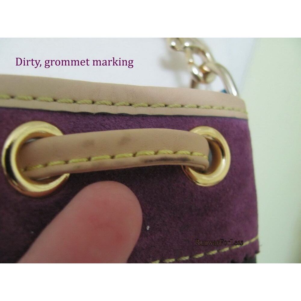 New DOONEY & BOURKE Charms Black Mini Bucket Drawstring Shoulder Bag Purse Vtg - Picture 5 of 14